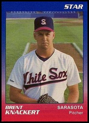 1989 Star Sarasota White Sox 13 Brent Knackert.jpg